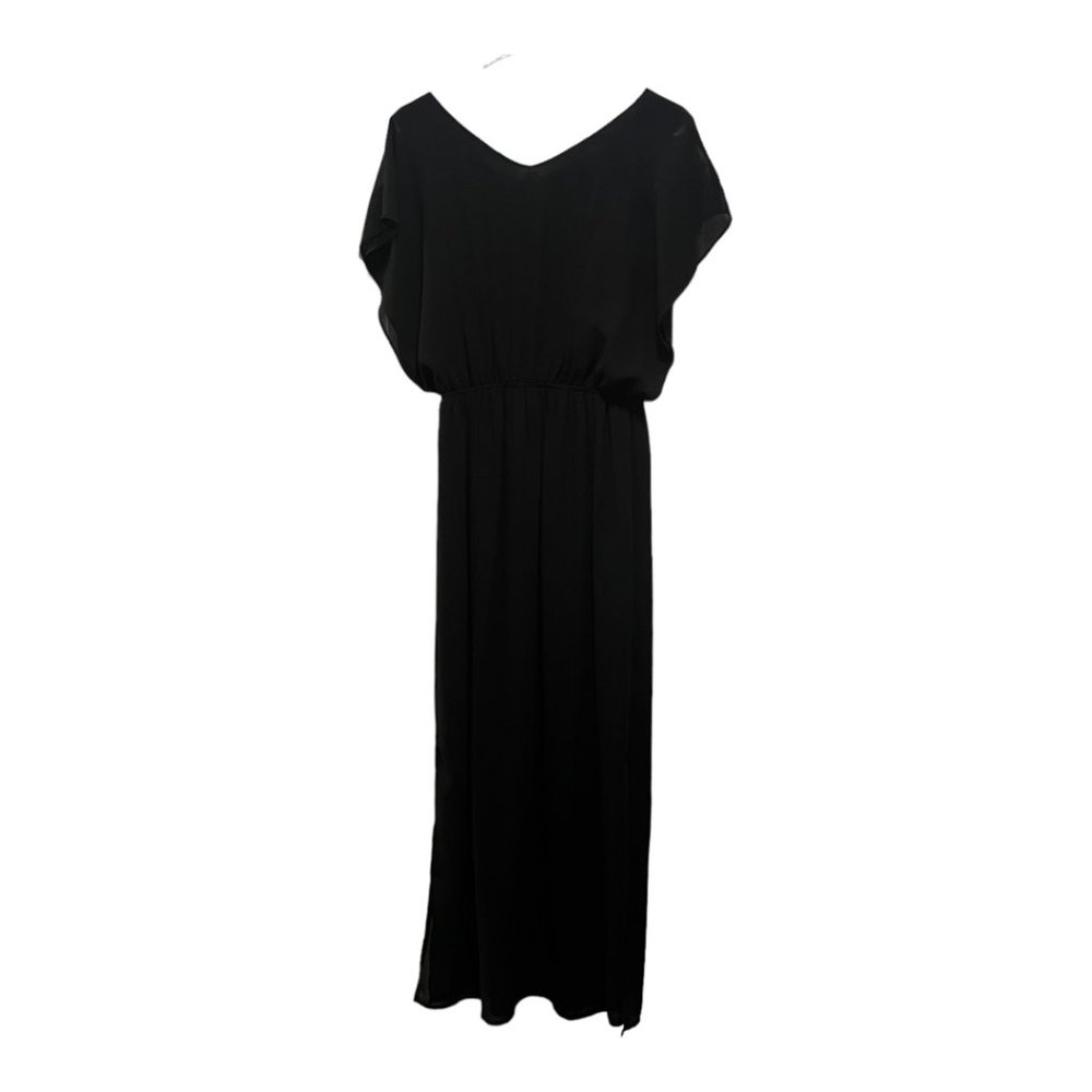 miami Black Maxi Dress with side slits, Size Medium